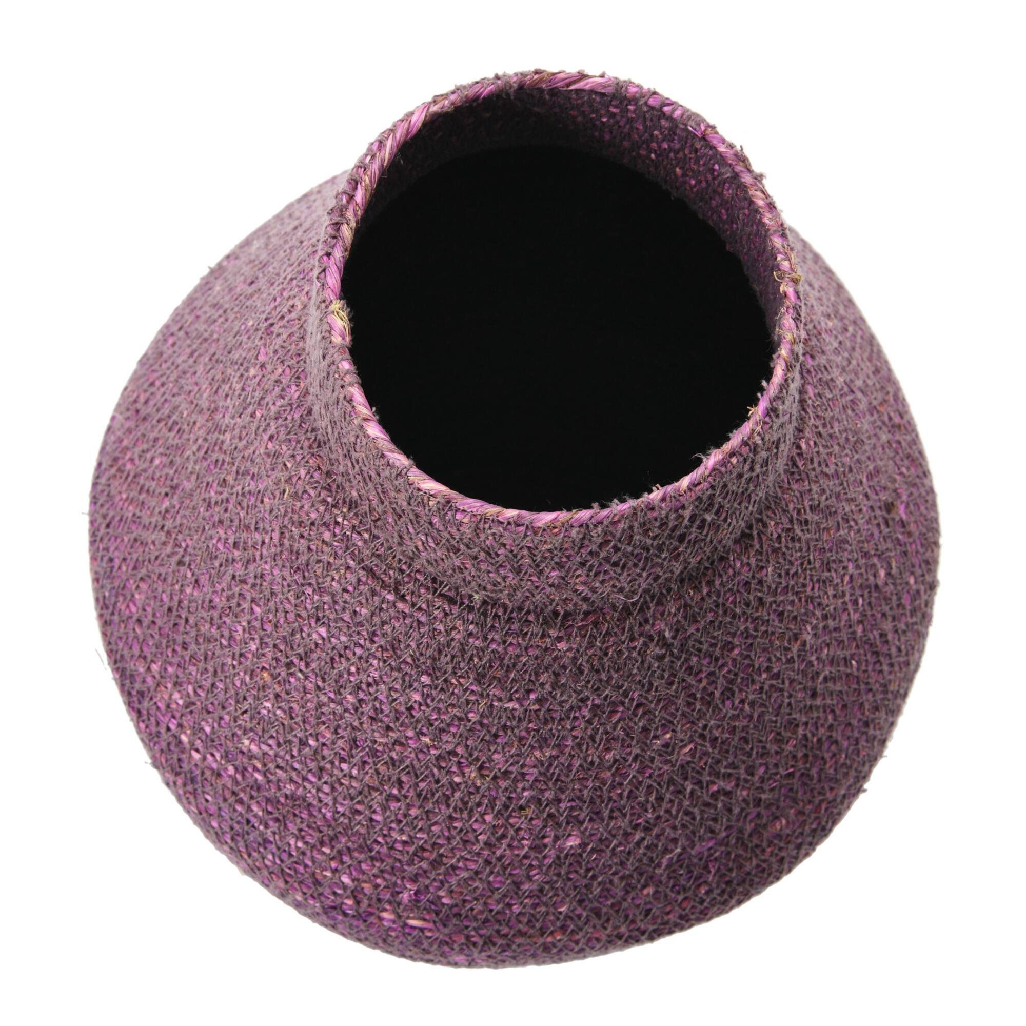 10.5" Lilac Hand-Woven Seagrass Basket